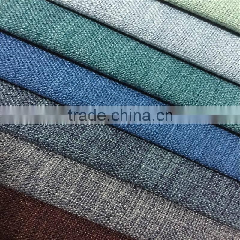 polyester linen look woven sofa fabric for sofa upholstery home textile