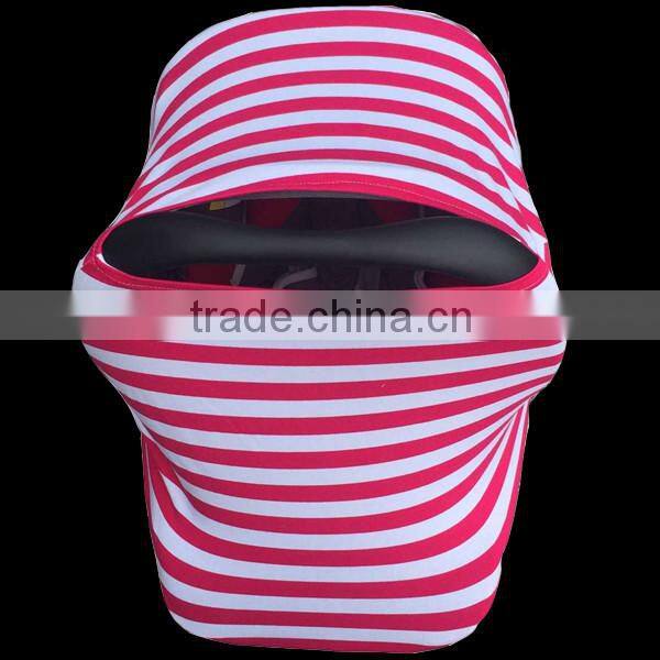 2016 Baby Loves Cuddle Soft Hot Pink Stripe Design Multifunction Car Seat Carrier Cover