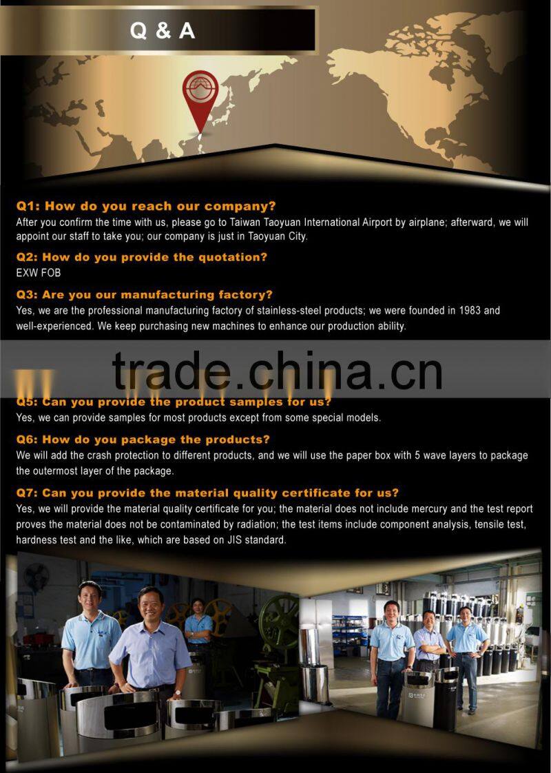 Hospital Large Round Stainless Steel Paint Public Waste Bin