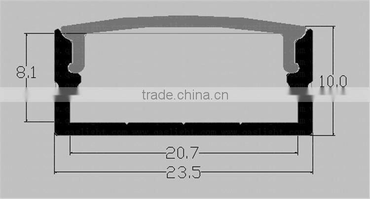 23x10mm white RGB 3in1/rgbw 4 in 1led bar light Flat Aluminum LED Profile For Cabinet Decoration