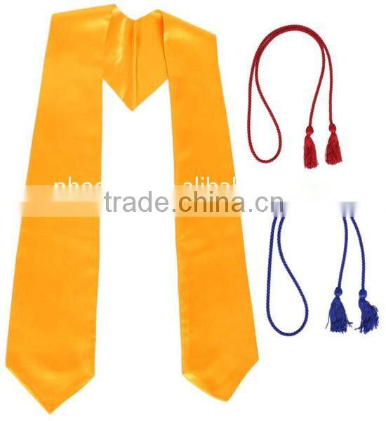 Gold graduation stoles and honor cord