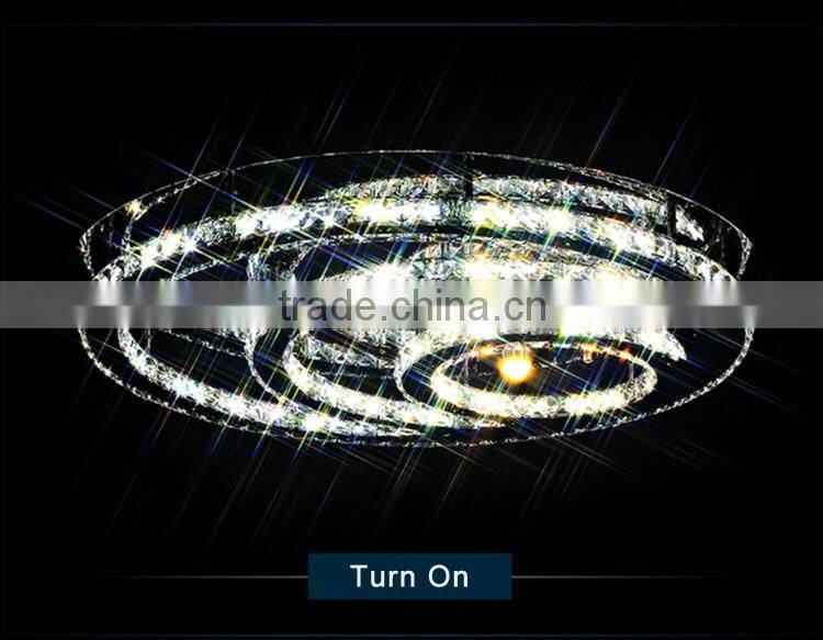 CE&RoHs Approved Round Modern Ceiling Lamp 220V K9 Crystal Chandelier