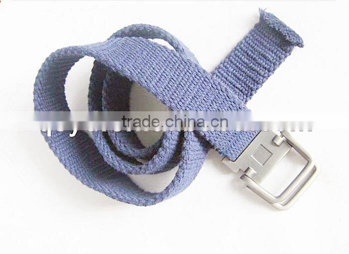 2015 Fashion Thick Navy Polyester Cotton Canvas Belt