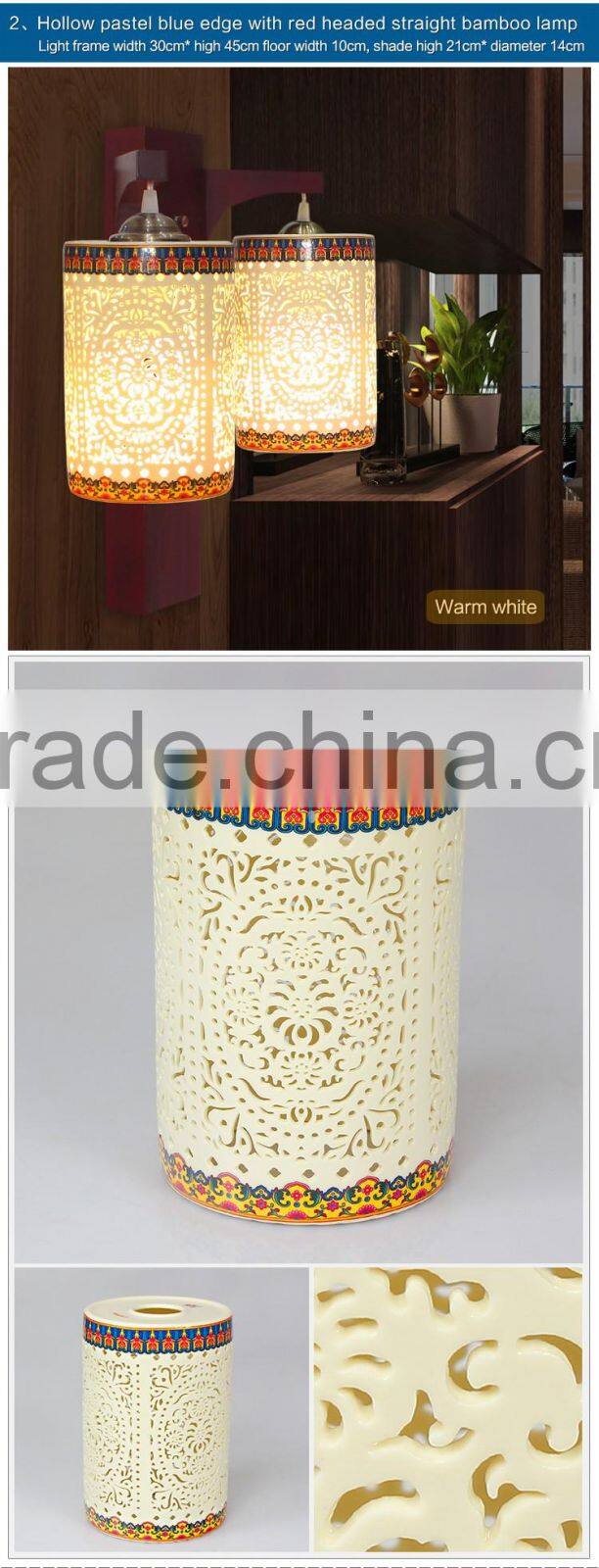 loft style les double wall lamp Industrial antique wall light lamp ceramic wood vintage wall light