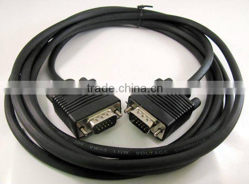 1 Meter 15 Pin VGA Male to Male Cable for CRT LCD, Projector and Computer