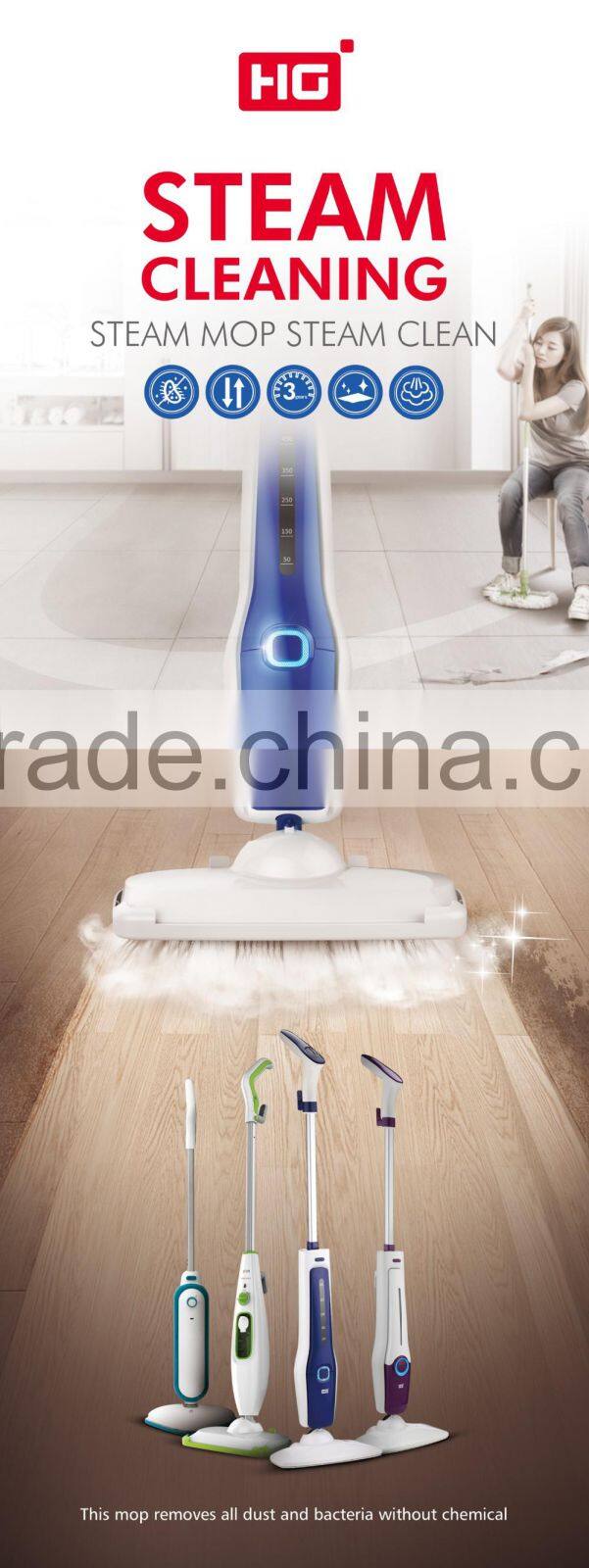 B3 new design high pressure pump auto shut off steam cleaner mop