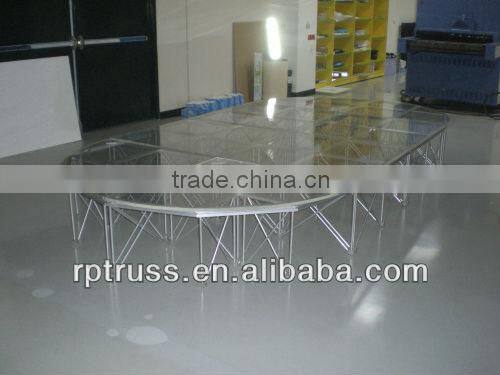 aluminum frame clear plexiglass cover stage