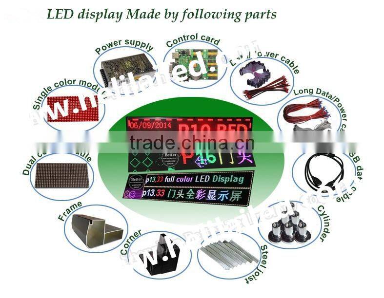 P 10 single color red module,outdoor red yellow blue green white moudule,p10 red led display module