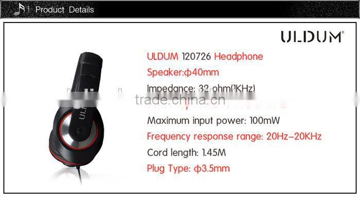Headset factory over ear wired 3.5mm connectors stereo mp3 headphone