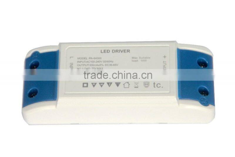 16w voltage regulator dc36-65v 100-240vac constant current led driver