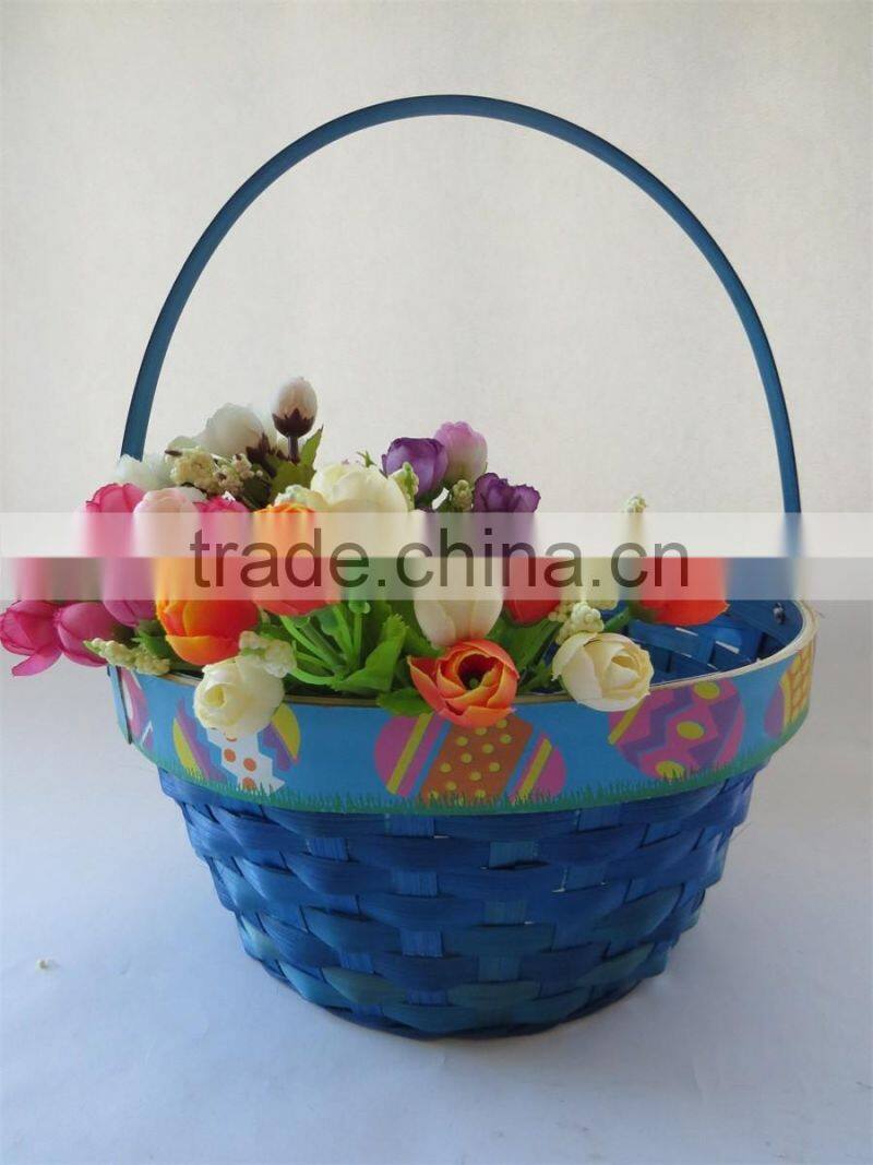 Beautiful decorate bamboo gift baskets