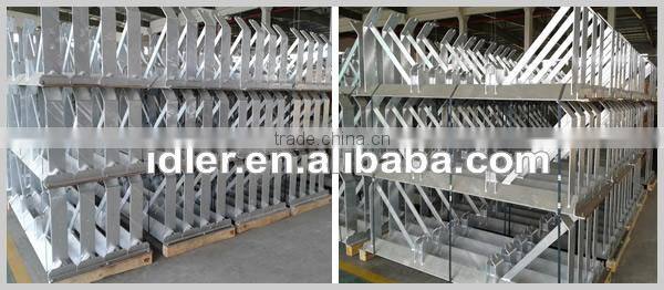 Belt conveyor roller frame 35 degree trough angle