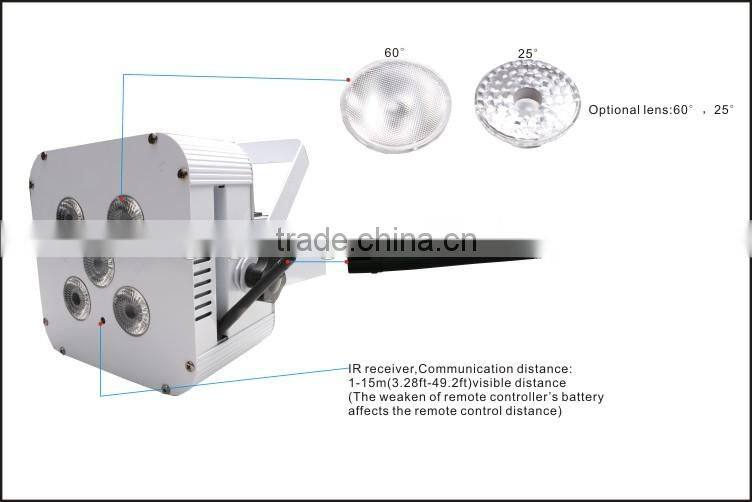 rechargeable battery operated rgbwa led par light