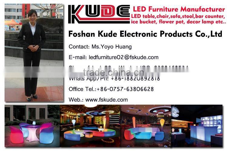 nightclub Light up plastic bar table counter with colors changing