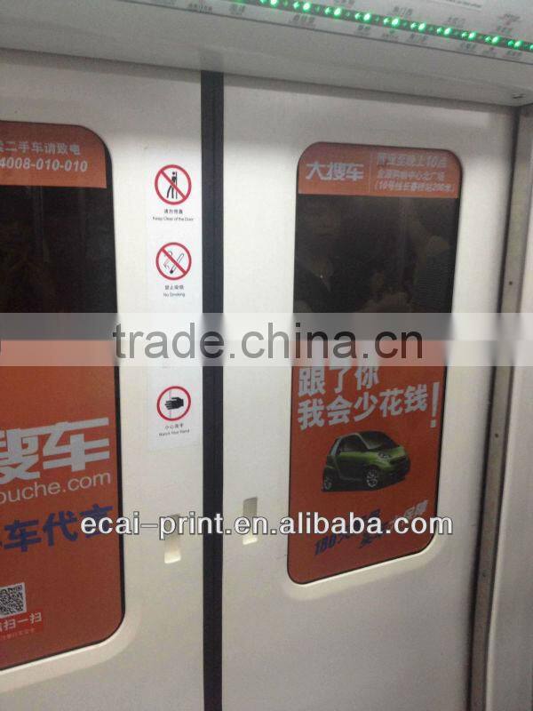 Subway car stickers
