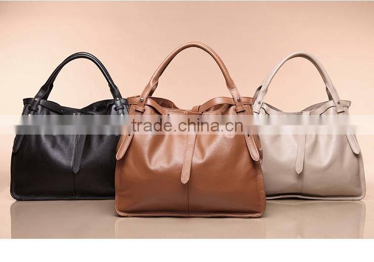 Wholesale women leather carrier bag private label handbags leisure travel book bag