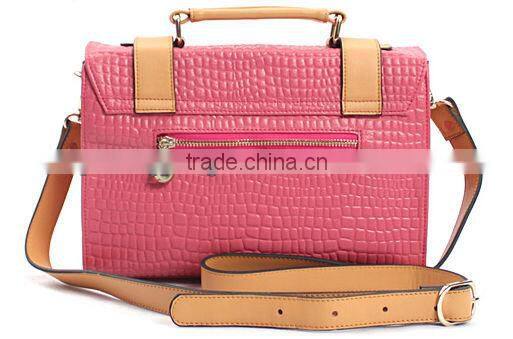 Genuine leather woman leisure handbag factory China