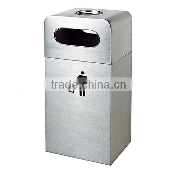 C-122 Debris Collection Waste Container Litter Bin with Gridding Top