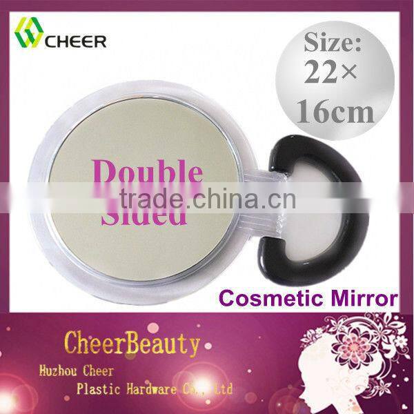 Double Sided Cosmetic Cheap Plastic Mirror CM009/mirror folding kit /metal compact mirror