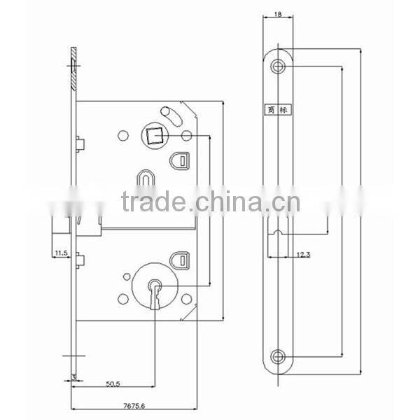 SD410K-S sliding wooden door lock door lock italy door lock parts