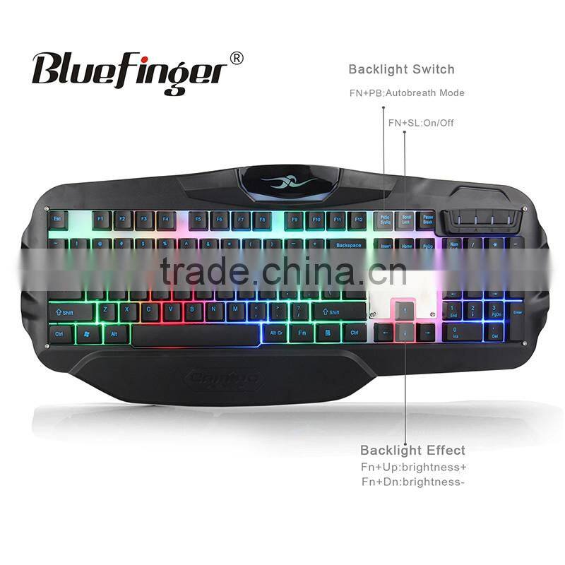 Shenzhen Factory Raised USB wired keyboard with mechanical feeling