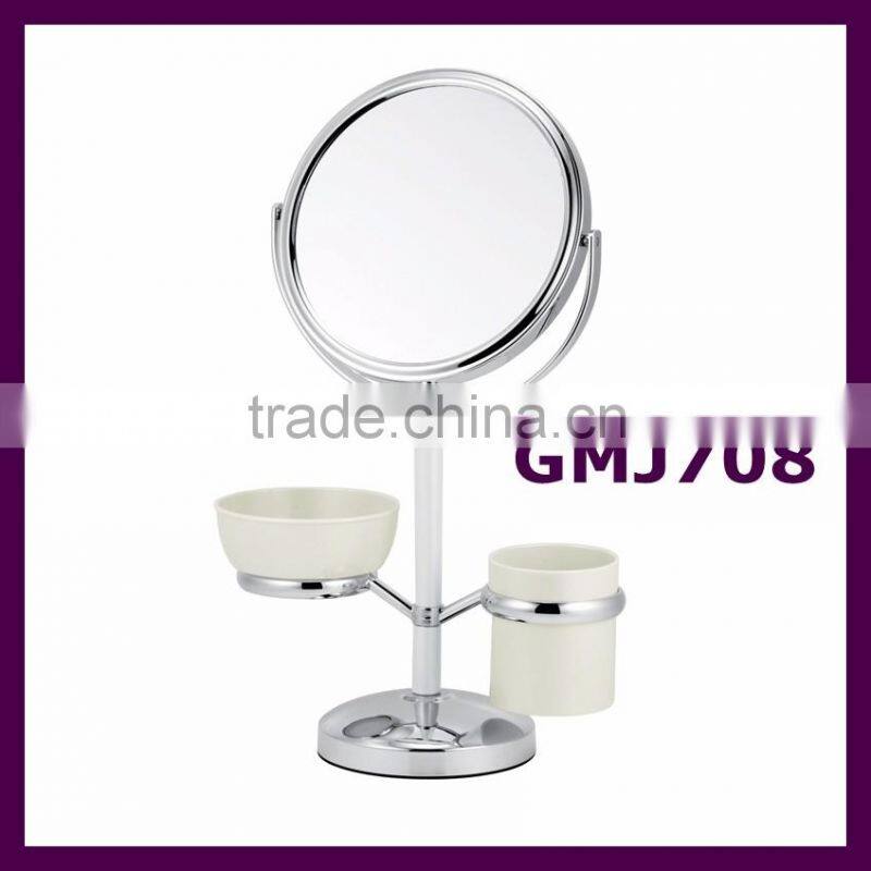 7 inch Injection Table Standing Cosmetic Makeup Mirror with holder