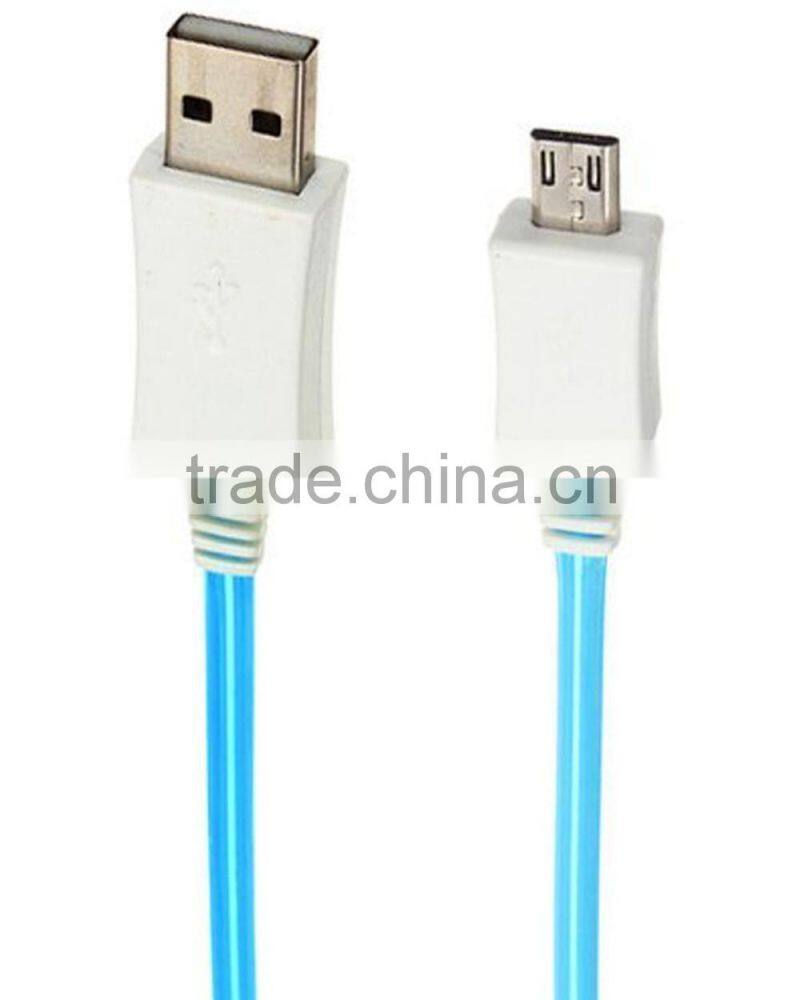 2 in 1 wire data power Micro USB led light cable