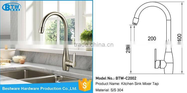 Wholesale custom 304 stainless steel Thermostatic upc kitchen sink water faucet