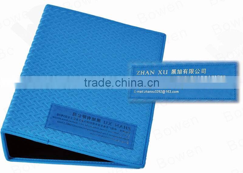 china supplier fashion sandwish pattern cloth 3 hole file folder