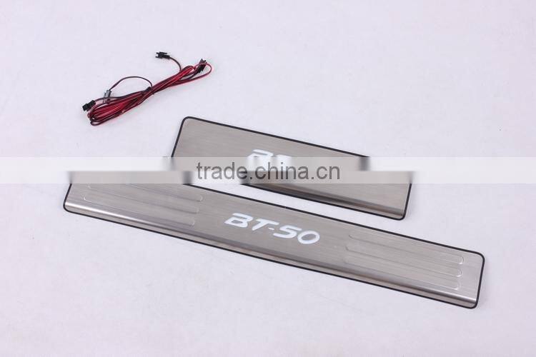 CHROME SILLS SCUFF PLATE 4 DOOR LED FOR MAZDA BT50,BT-50,BT 50 PICKUP 2012+
