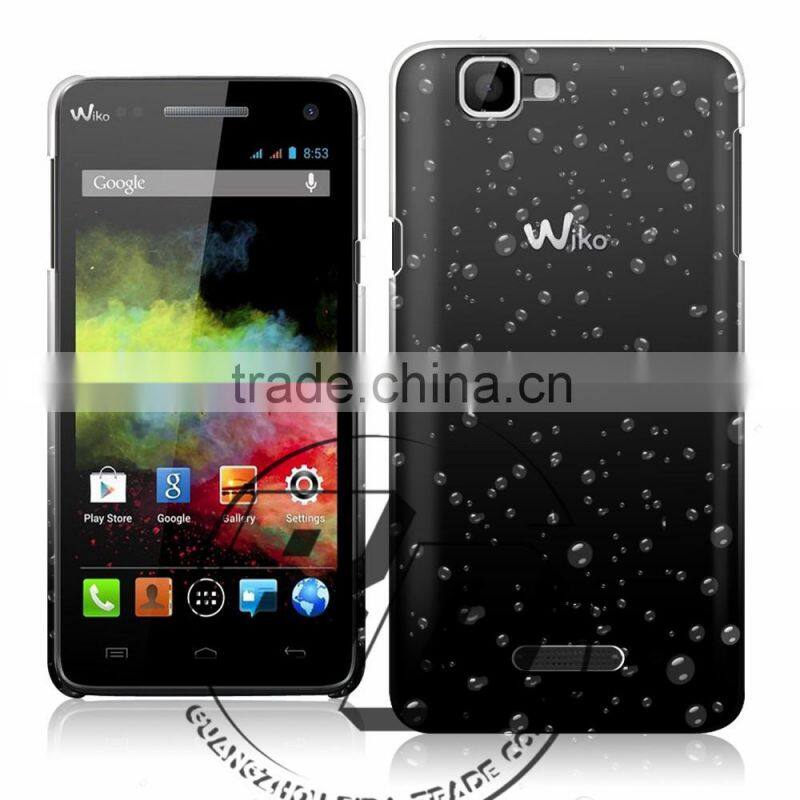Manufacturer Wholesale Raindrops Transparent Clear Gradient PC Hard Phone Case For Wiko Rainbow hard pc case lowest price