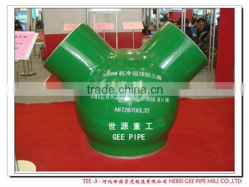 45 degree carbon steel lateral Tee ASME B16.9