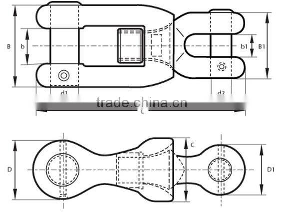 Marine Type A Jaw Swivel Shackle