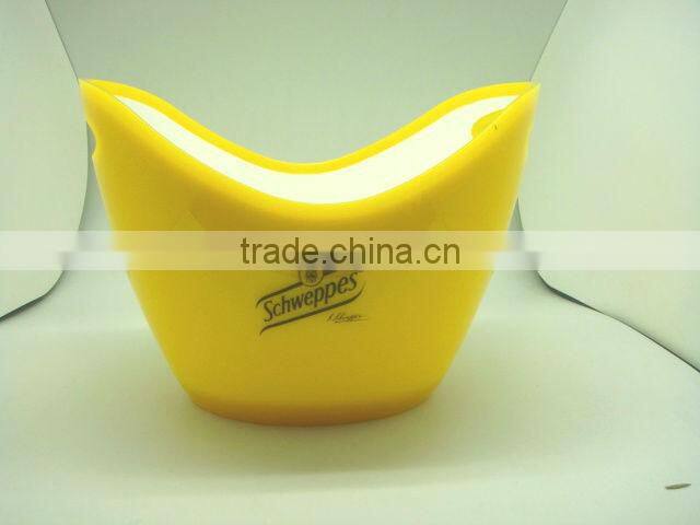 wholesale Double wall clear plastic ice bucket for beer