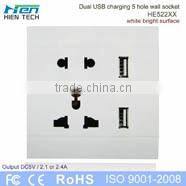 Best selling usb socket wall switches and sockets with 4 usb port