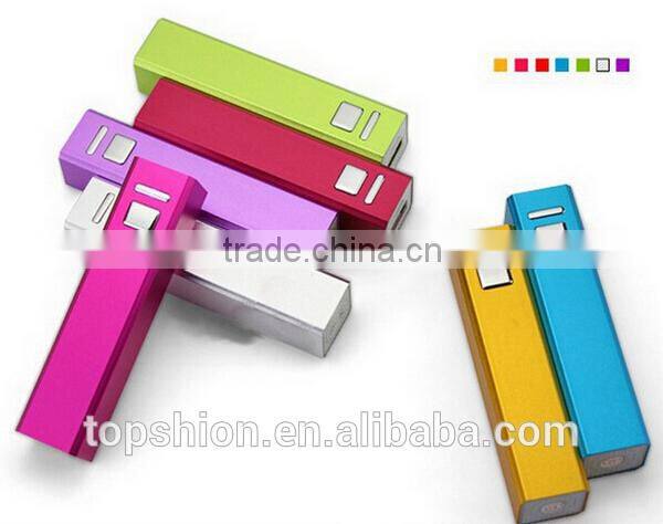 Aluminum metal power bank 2600mah external battery power charger, mini universal power bank 2600mah with micro usb cable