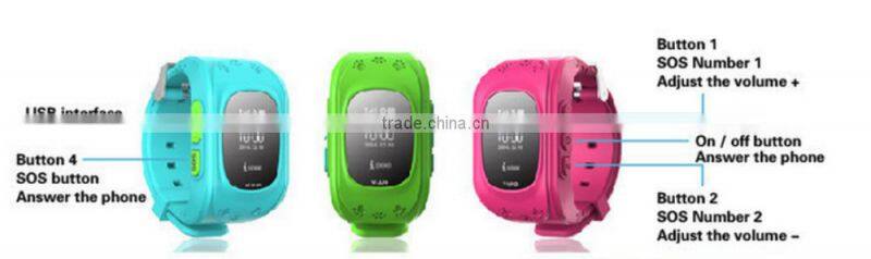 silicone kids smart watch gps tracker