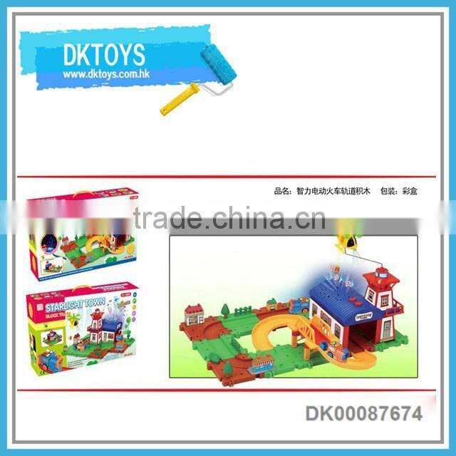 Inteligent b/o projection train block for kids