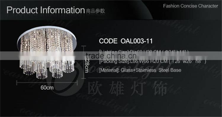 Luxury crystal LED ceiling lamps in residence flush amount OAL003