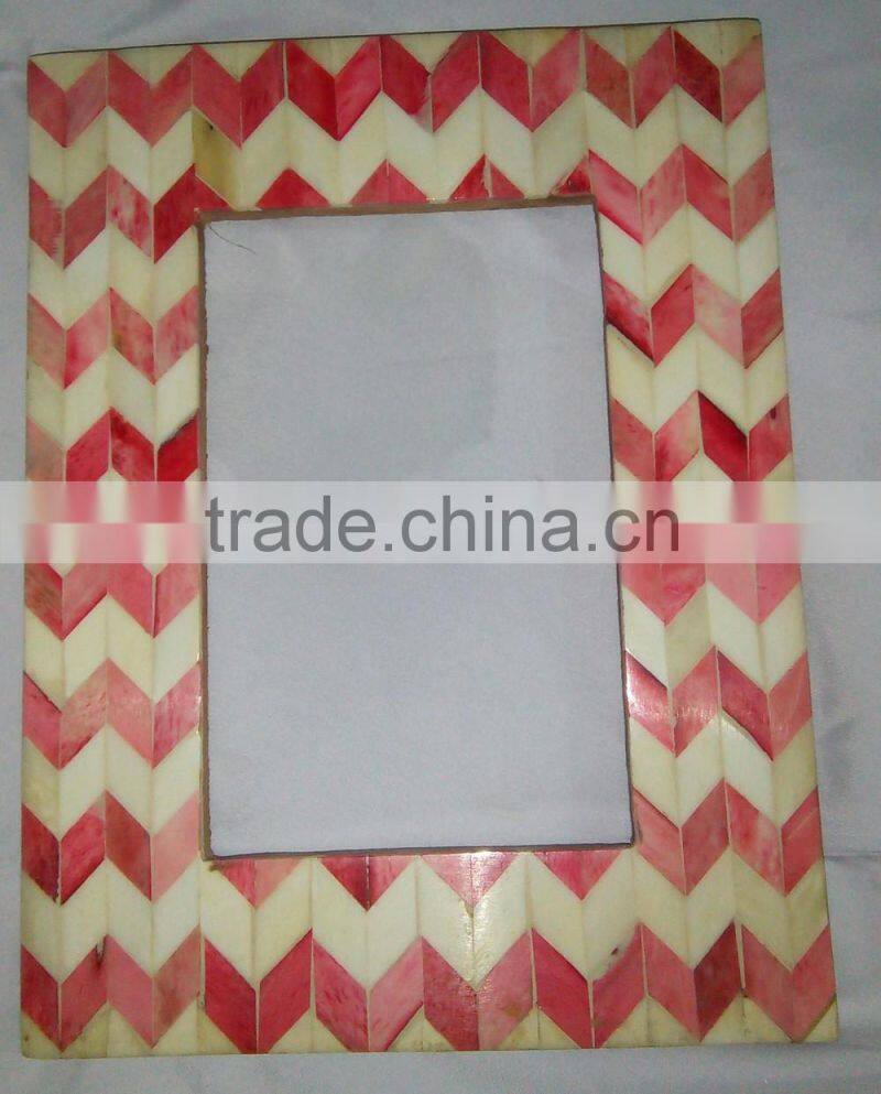 Photo Frame /High quality bone & resin photo frame 2016 new design, ox bone + MDF newest photo frame, photo picture frame
