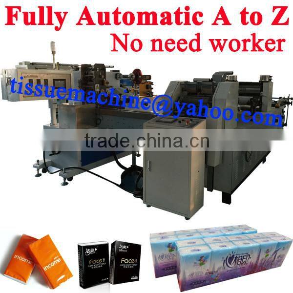 No Need Worker A to Z Pocket Tissue Fully Automatic Handkerchief Production Line