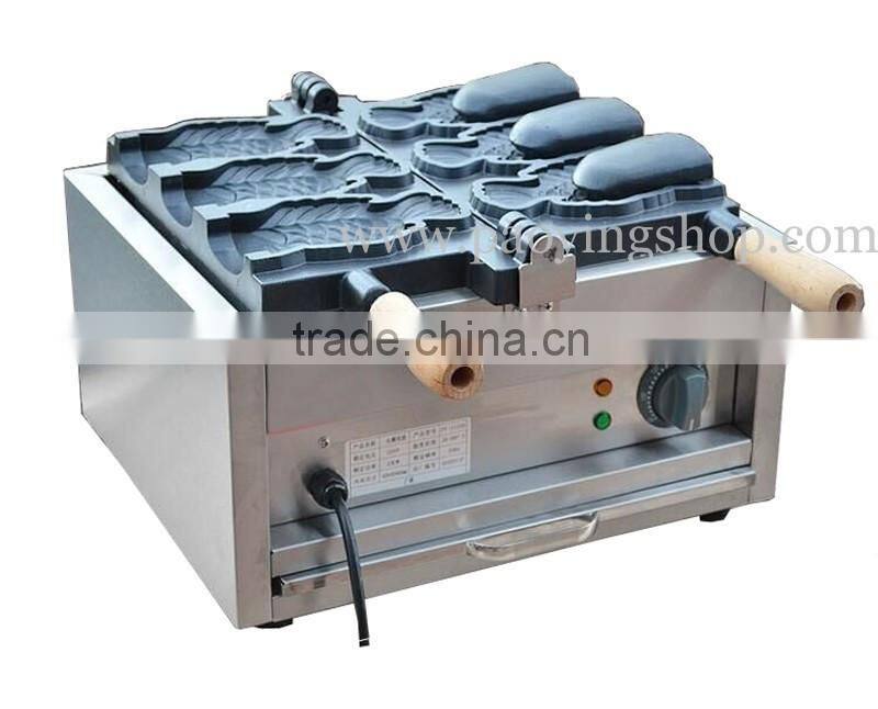 (3 in 1) 3pcs Commercial Use Non-stick 110v 220v Electric Icecream Taiyaki Baker + Batter Dispenser + Stuffing Scoop