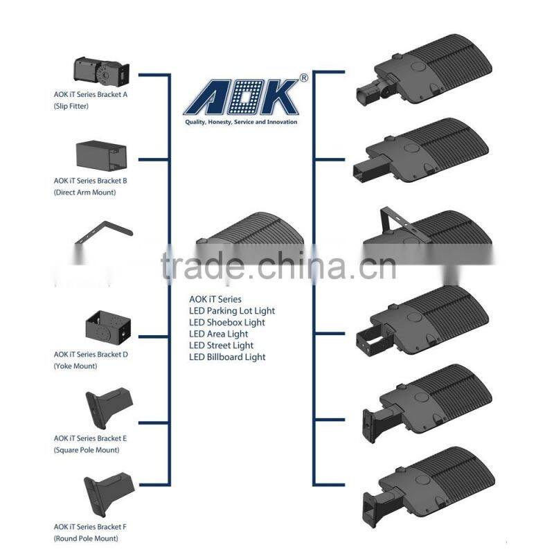 AOK High Power Roadway Parking Lot Area Shoebox Solar LED Street Light Retrofit