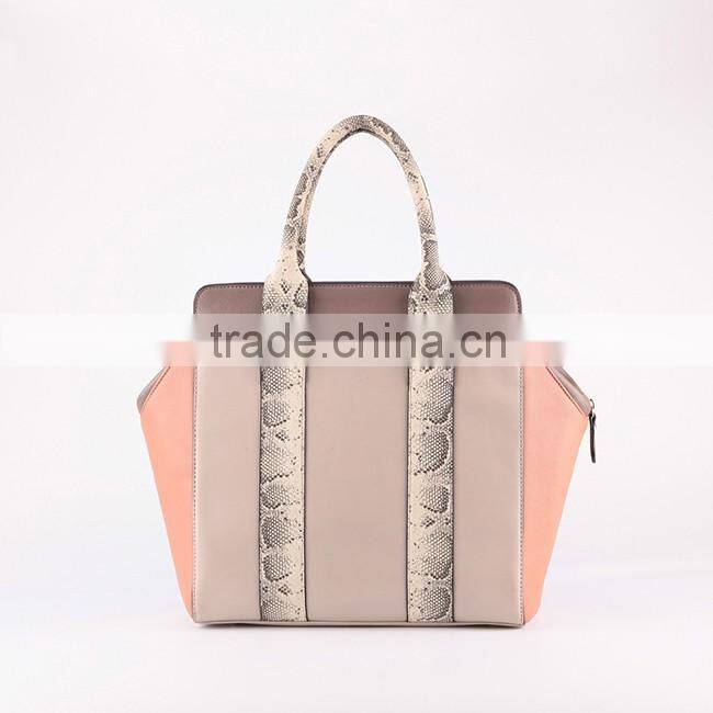 3876 2016 Summer Collection Woman pu synthetic snake skin handbag supplier