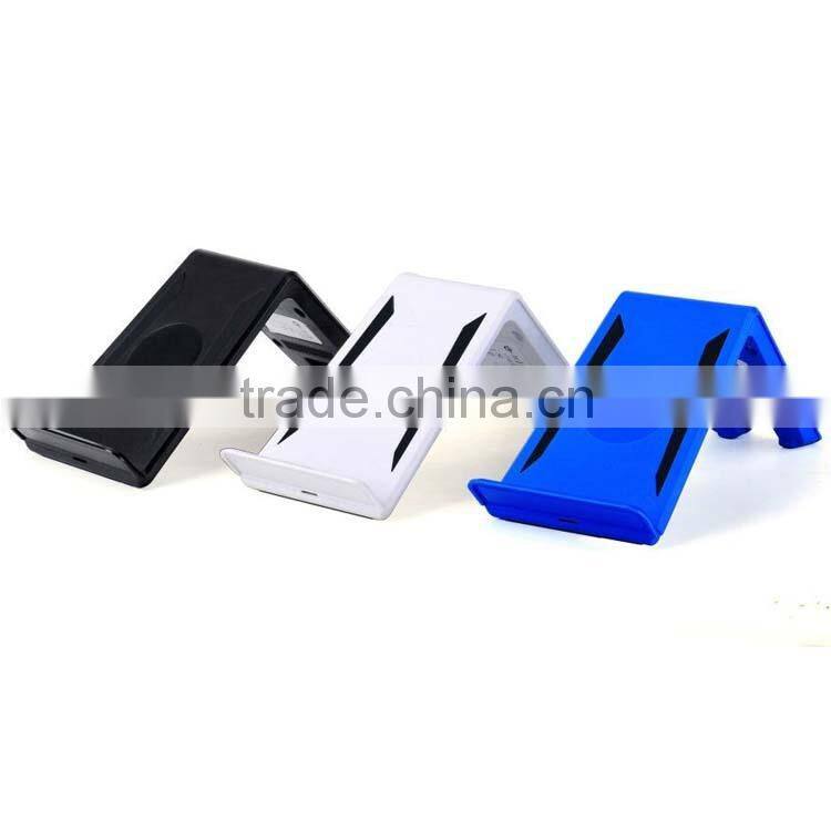 Latest Version Qi Three Coils Wireless Charging Pad Cell Phone Charge Dock Cradles with 5V 1A DC Power Supply for mobile phone