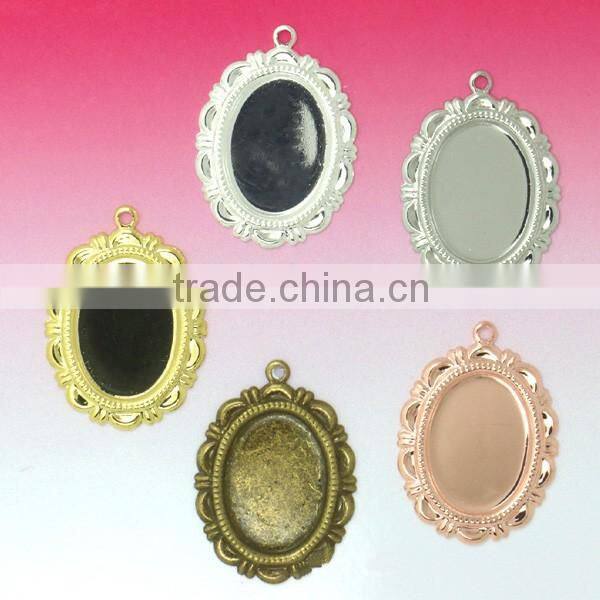 Cheapest Price 13*18mm Oval Pendant Tray Cameo Settings ZTBB-PT0020