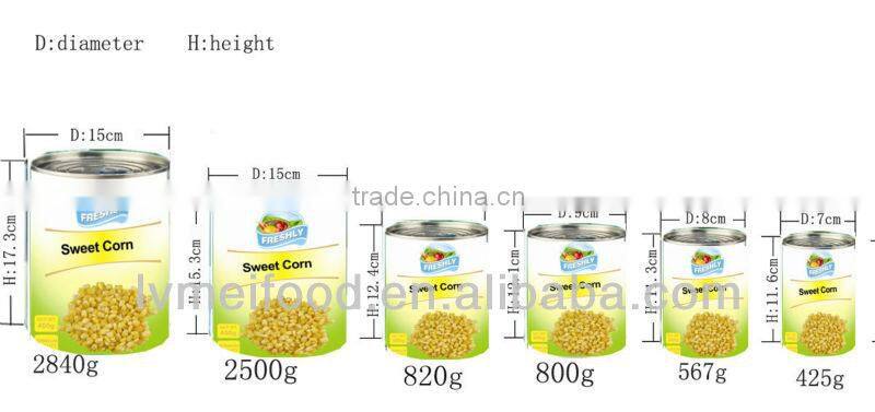 340g Canned Sweet Corn Canned Vegetable