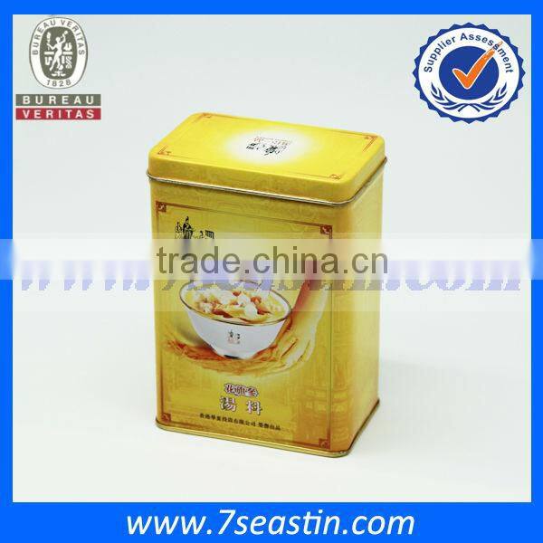 rectangle tin box for American ginseng soup
