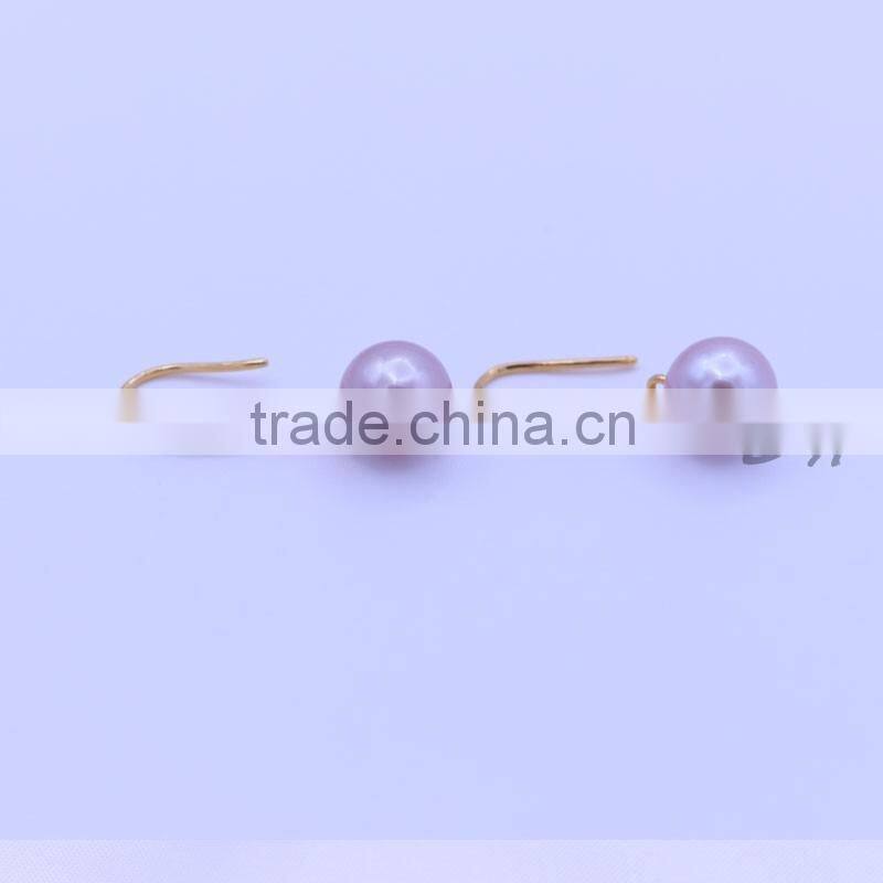 2015 top selling hanging pearl earrings with zircon