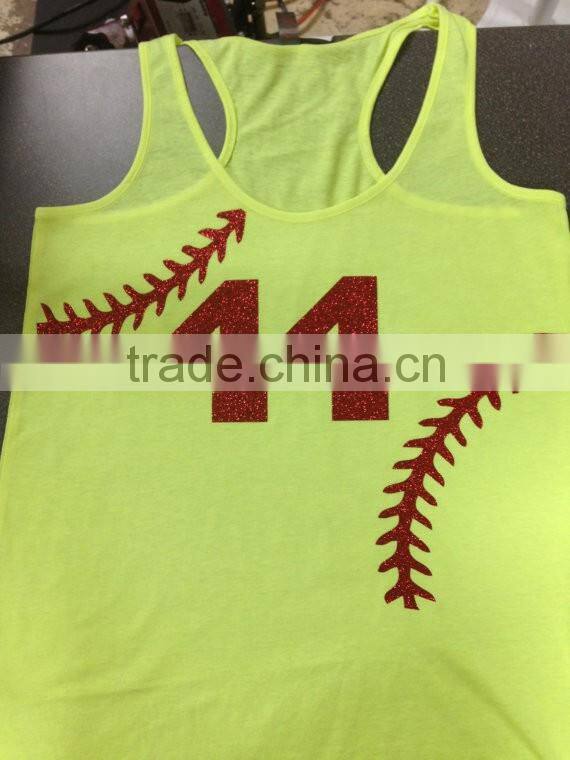 Baseball Softball Tank Top Racerback Monogram Softball Shirt